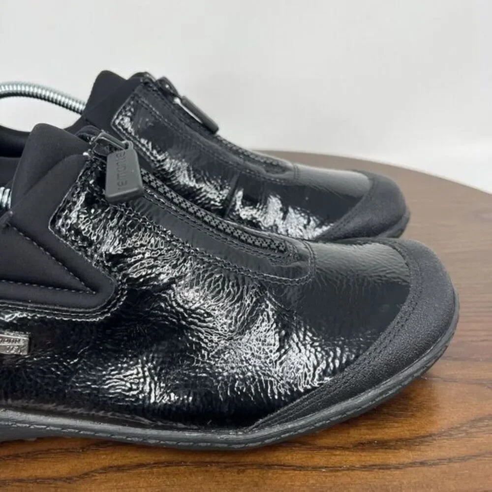 Remonte Soft Loafer Shoes Women's 41 / 10 Black Comfort Zip Walking‎ Sneakers